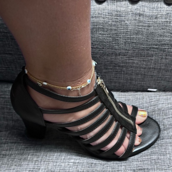 Black zipper heels - Picture 4 of 4